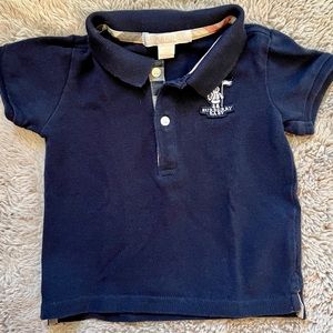 BURBERRY BABY Navy Blue Polo 12M